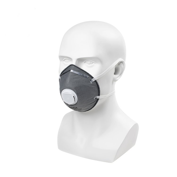 Máscara de filtro antipoluição de carvão ativado N95 com válvula