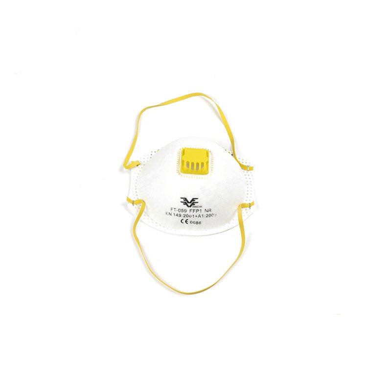 Máscara respiratória com copo de filtro anti-vírus FFP1 e válvula contra poeira