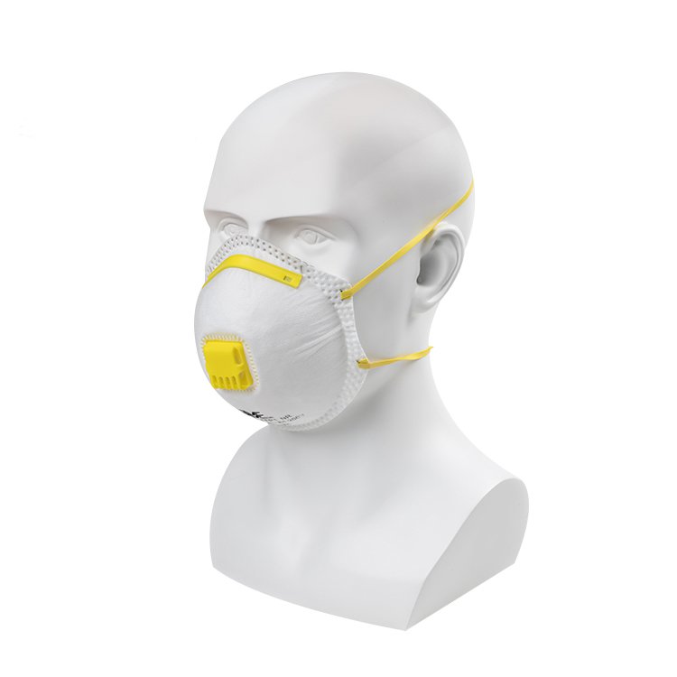 Máscara respiratória com copo de filtro anti-vírus FFP1 e válvula contra poeira