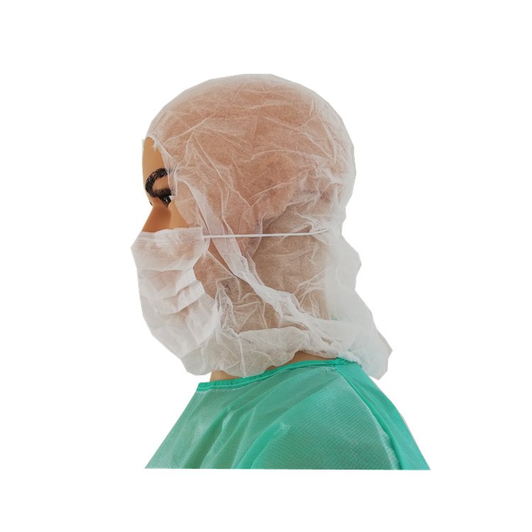 Boné descartável de não tecido para astronauta com máscara facial