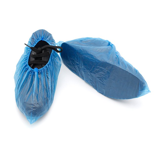 Capa de plástico descartável para sapatos PE capa de proteção de sapatos para limpeza de ambiente
