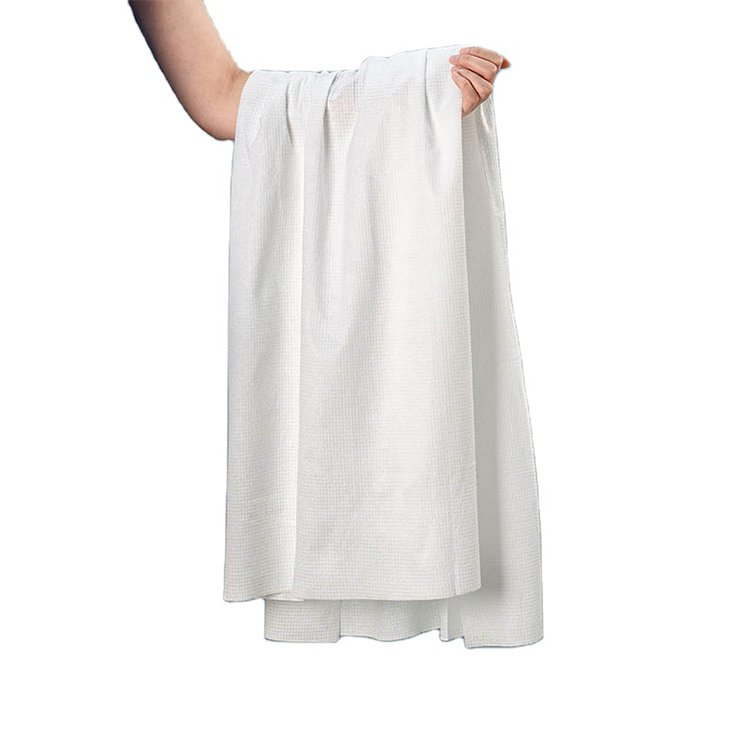 Toalha de banho descartável para viagem, limpeza suave de algodão embalado individualmente em fibra de algodão puro