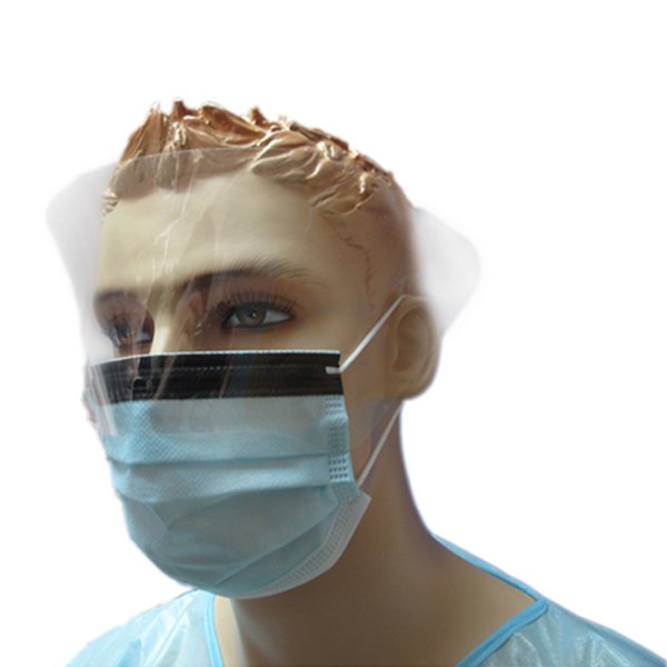 Máscara cirúrgica de proteção ocular anti-reflexo resistente a fluidos com espuma antiembaçante
