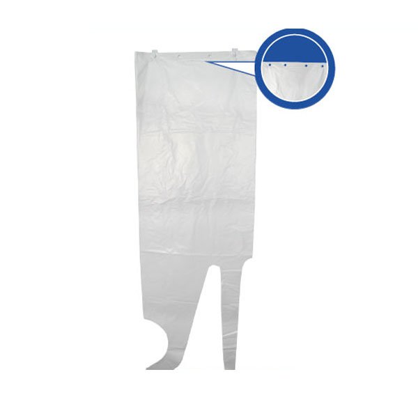 Avental de plástico PE impresso descartável à prova d'água sem mangas